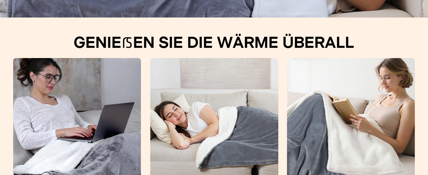 Електрична ковдра ALLJOY з автовимкненням, 180x150 см, 9 рівнів нагріву, для подарунків чоловікам та жінкам