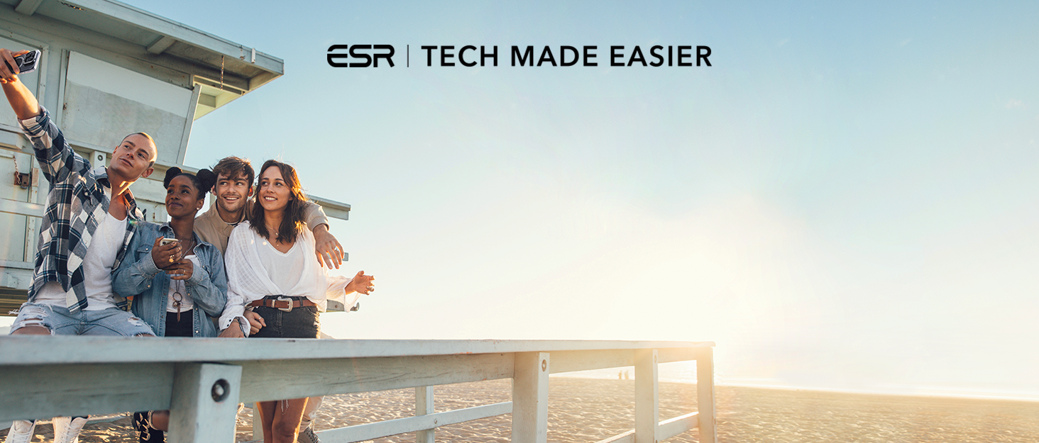 Зарядний пристрій ESR 65W GaN 5-в-1 з підтримкою MagSafe, білий. Сумісний з iPhone 17/16/15/14/13/12, Apple Watch, AirPods та USB A/C пристроями