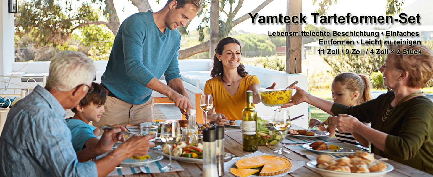 Форми для кексів/тартів Yamteck Tarteform 10см, 6 шт. Зі знімним дном, антипригарне покриття, з вуглецевої сталі. Для тартів, кексів, пирогів, десертів та сімейних обідів.