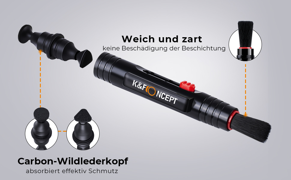 Набір для чищення об'єктивів K&F CONCEPT 15-в-1: Lenspen, тканина мікрофібри, рідина для чищення