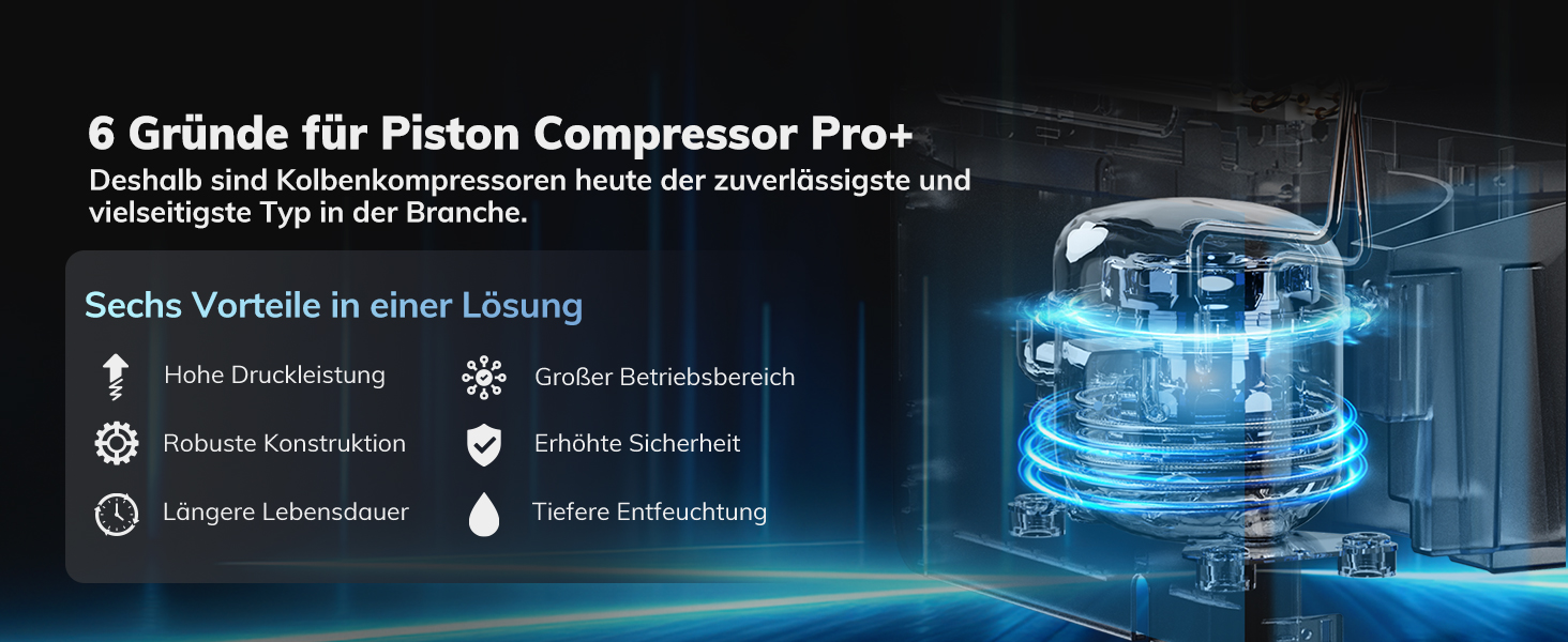 Електричний осушувач повітря AEOCKY 20L/день, 40м², з відведенням води, для підвалу, пральні, спальні, ванної кімнати, білий