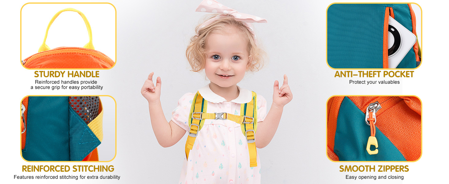 Дитячий рюкзак Cozary Kinder 5L, водонепроникний, для туризму, школи, подорожей та спорту (Помаранчевий)