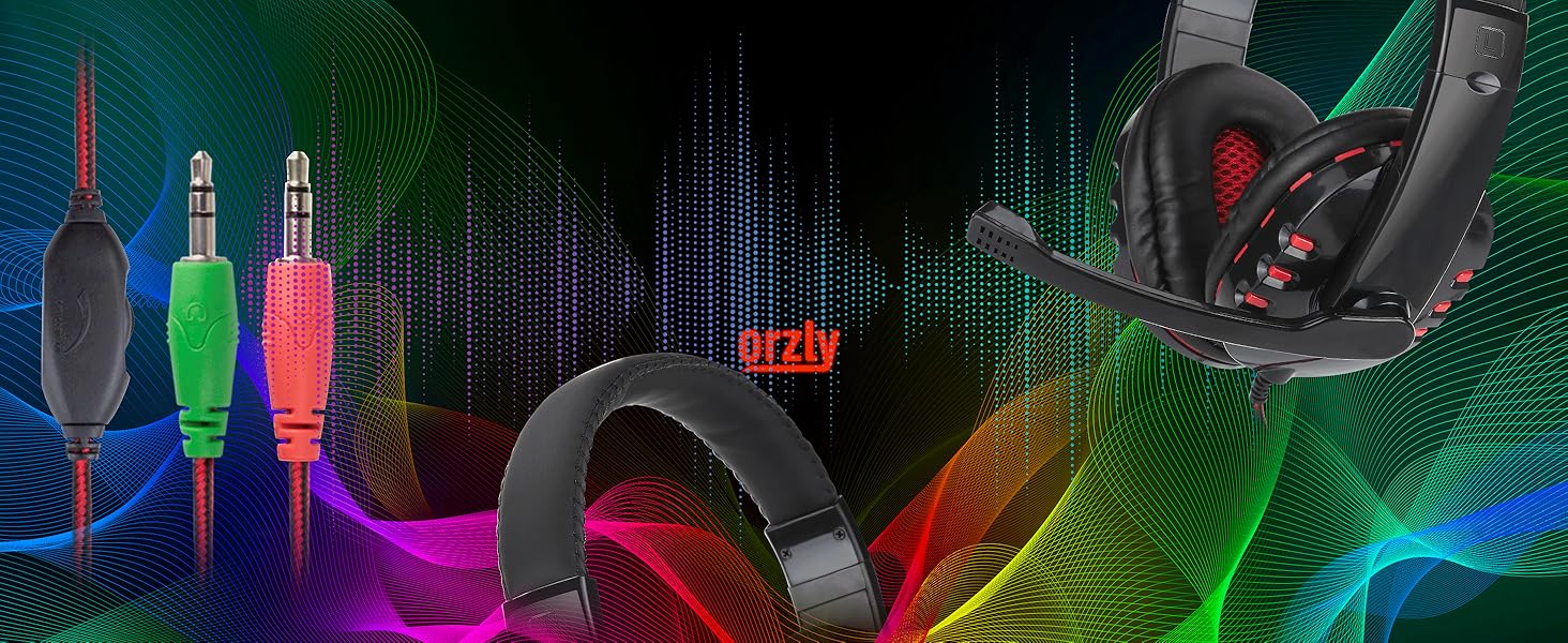 Ігровий набір Orzly RX250 4 в 1: клавіатура, миша, навушники та килимок для миші - RGB підсвічування, QWERTZ DE, чорний