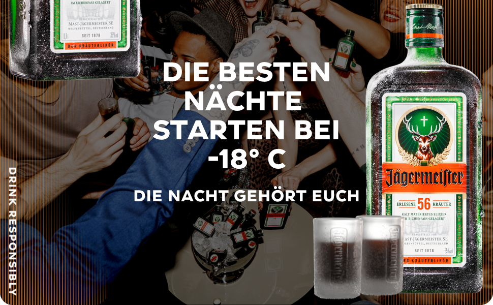 Набір шотових склянок Jägermeister 6 шт, 4cl (2cl мірна шкала) - Оригінальні склянки для шнапсу та лікеру, стійкі до посудомийної машини
