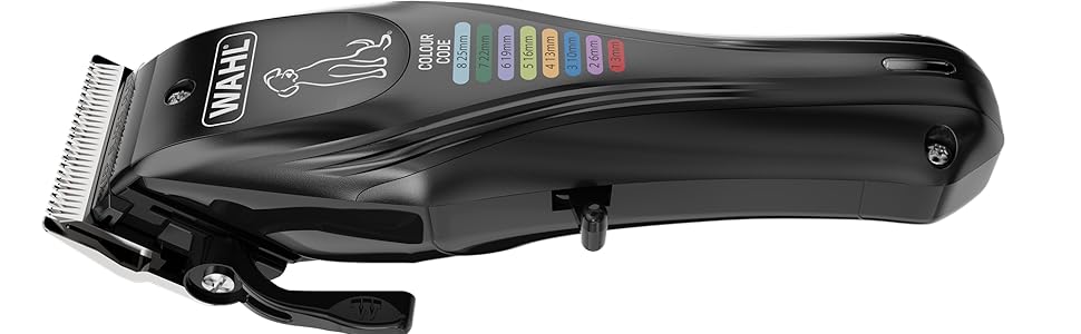 Машинка для стрижки собак WAHL Color Pro: бездротова, акумуляторна, з кодованими гребінцями, тиха, чорна