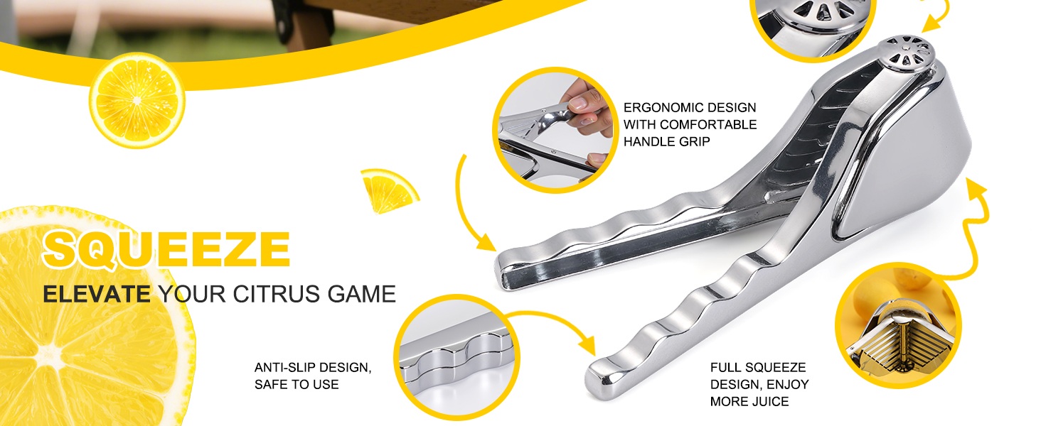 Прес для часнику та імбиру з нержавіючої сталі, велика чаша, стійкий до миття в посудомийній машині, 5 років гарантії