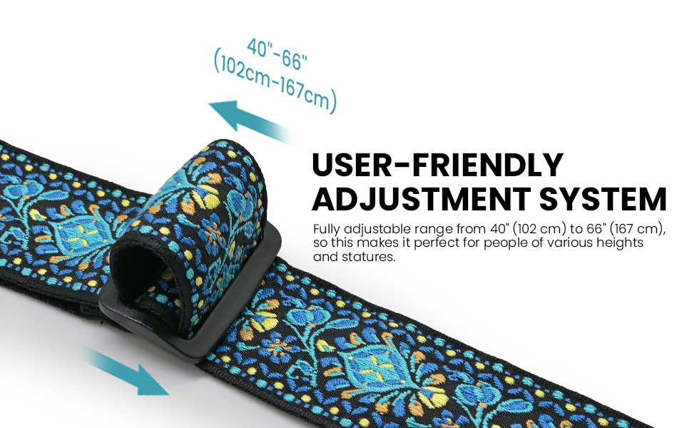 Гітарний ремінь Jacquard з бавовни з шкіряними кінцями для бас-гітари, акустичної та електрогітари, жовтий