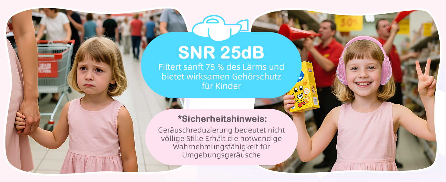 Навушники шумоізоляційні для дітей ZOHAN 030, 3-18 років, для дітей з аутизмом, для школи та концертів, рожевий єдиноріг