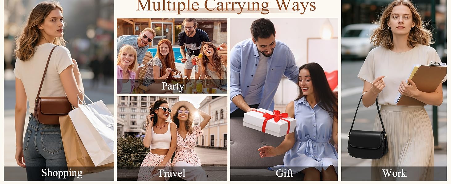 Сумка жіноча через плече з PU шкіри, маленька сумка-шопер для повсякденного використання, роботи та відпочинку (Коричнева)