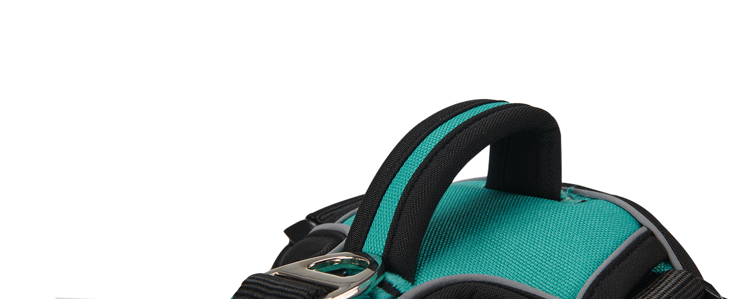 Нашийник для собак великих порід, антинатяг, світловідбиваючий, дихаючий, зручний, безпечний, м'який, зелений, XL, упаковка 1 шт.