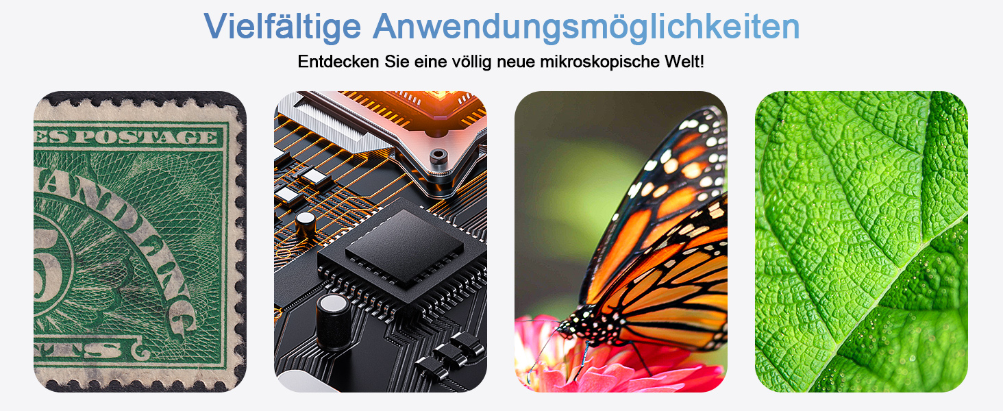 Цифровий мікроскоп Skybasic з Wi-Fi, 50x-1000x, 2.0 MP, 8 LED, сумісний з Android/iOS/Windows/MAC