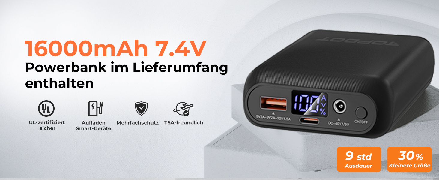 Електрична гріюча жилетка Topdot для жінок з флісу з Powerbank 7.4V 16000mAh, 10 зон нагріву, 3 температурні режими, для велоспорту, кемпінгу та outdoor-робіт, чорна, розмір M