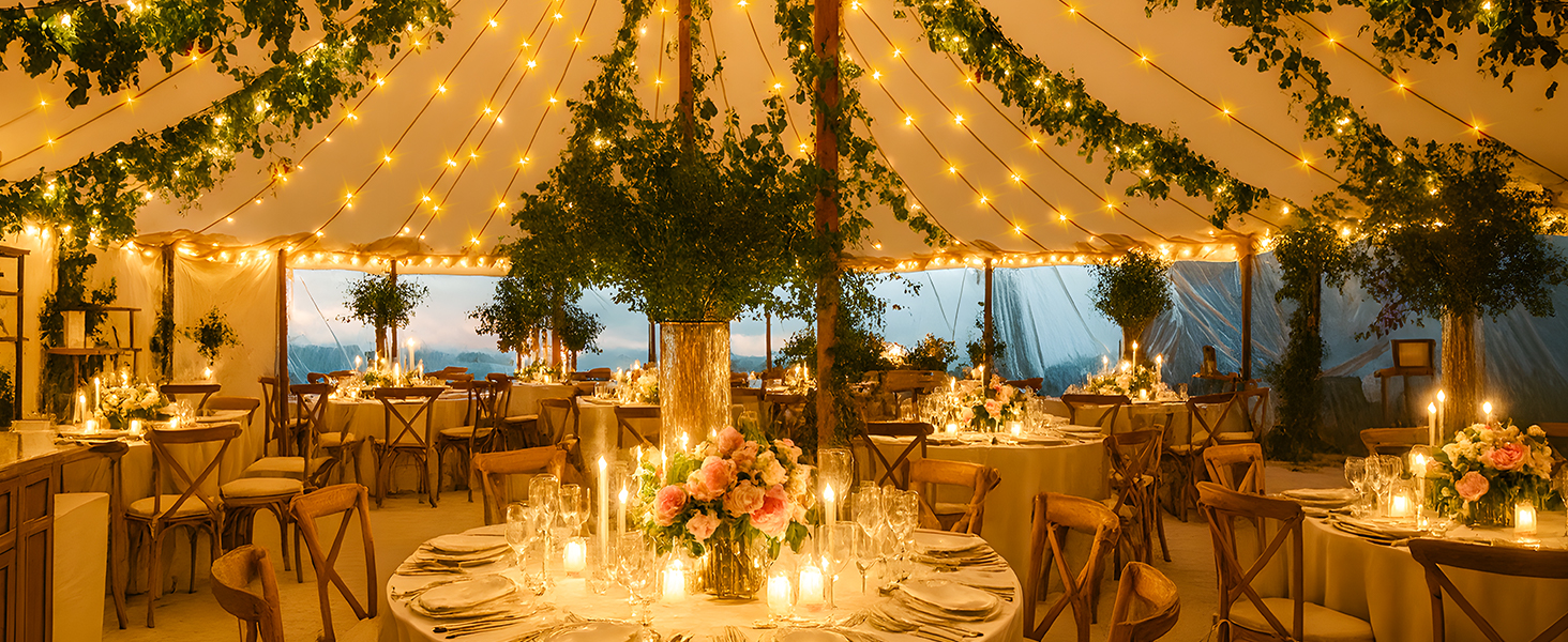 Льокогірлянда BTfarm 20M з 200 LED, тепле біле світло, з пультом, для дому та саду, 8 режимів, вологостійка, з таймером, для декору на Різдво, вечірку, весілля