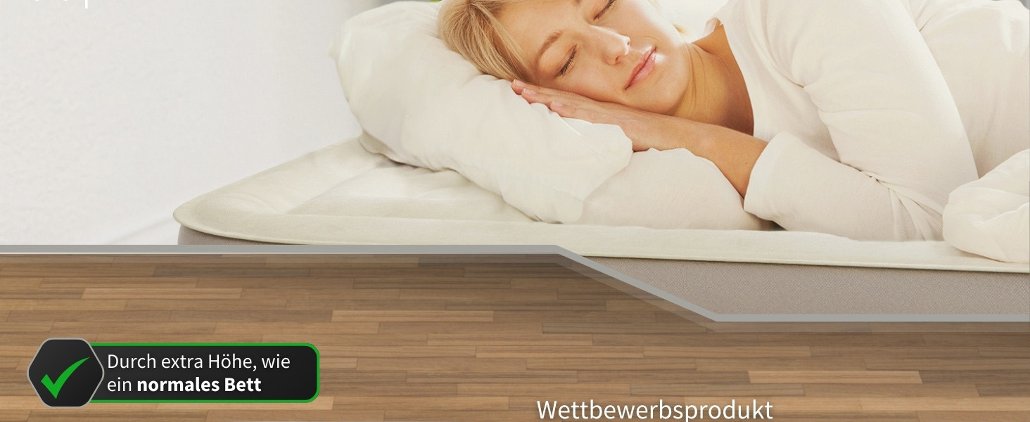 Надувний матрац самонадувний Heimfleiss® 150x200 см | Преміум якість | Для гостей та кемпінгу | З насосом (2 особи, Бежевий)