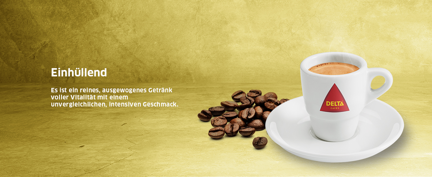 Кава в зернах Delta Cafés Gold Arabica, інтенсивність 12, аромат меду та стиглих фруктів, 1 кг (набір 2 упаковки)