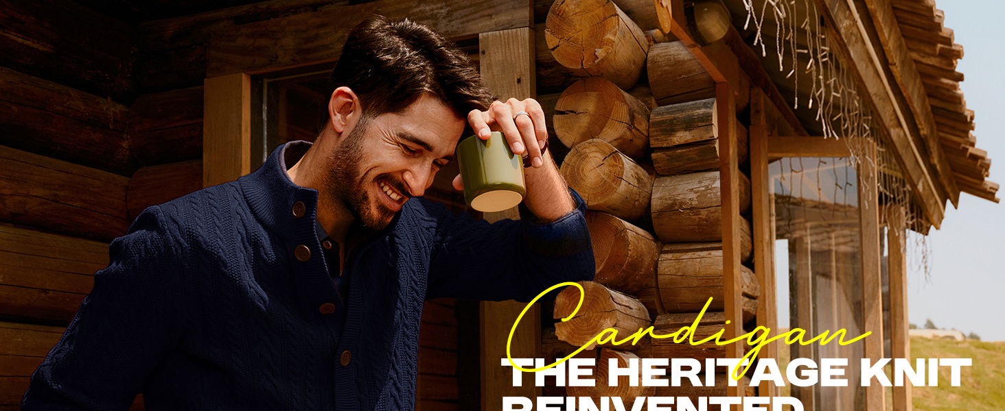 Кардиган чоловічий PJ PAUL JONES з косими візерунками, на ґудзиках, грубий трикотаж, сірий, L