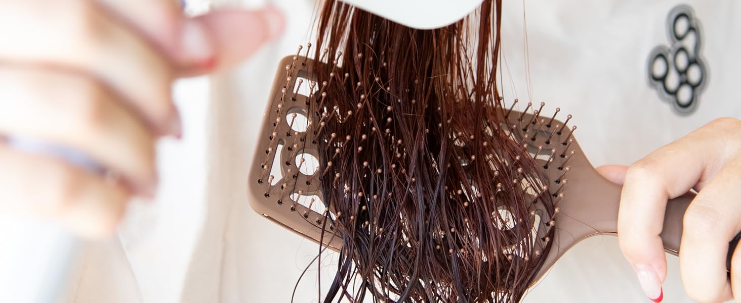 FRAMAR Schokolade: щітка для волосся без заплутування - щітка для волосся, фен-щітка, щітка для сушіння волосся, дамська щітка, щітка для мокрого волосся, щітка для розчісування довгого волосся, щітка для сушіння, щітка з вентиляцією