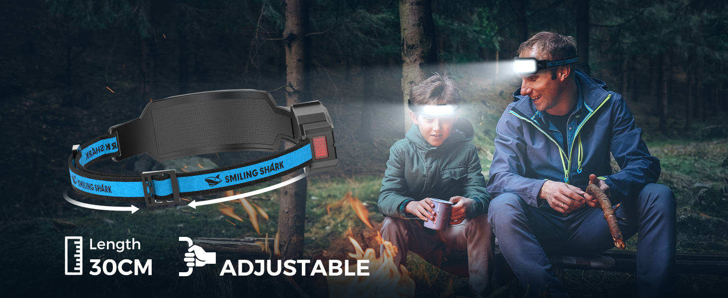 Лобовий ліхтар Smiling Shark 7 LED, 270° з датчиком руху, суперяскраве біле та червоне світло, акумуляторний, для кемпінгу, риболовлі, ремонту