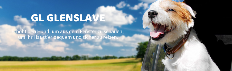 Автокрісло для собак GL GLENSLAVE - чорне, з підкладкою та безпечною шнуркою, для маленьких собак