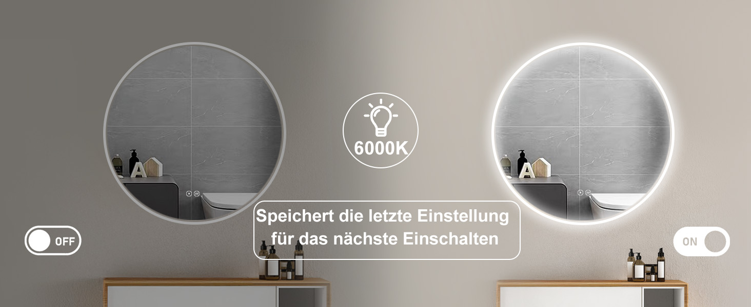 Дзеркало для ванної кімнати HOKO ULM 60см з підсвічуванням LED, антизапотівачем та сенсорним вимикачем. Колір сріблястий. Розміри 60x60 см.