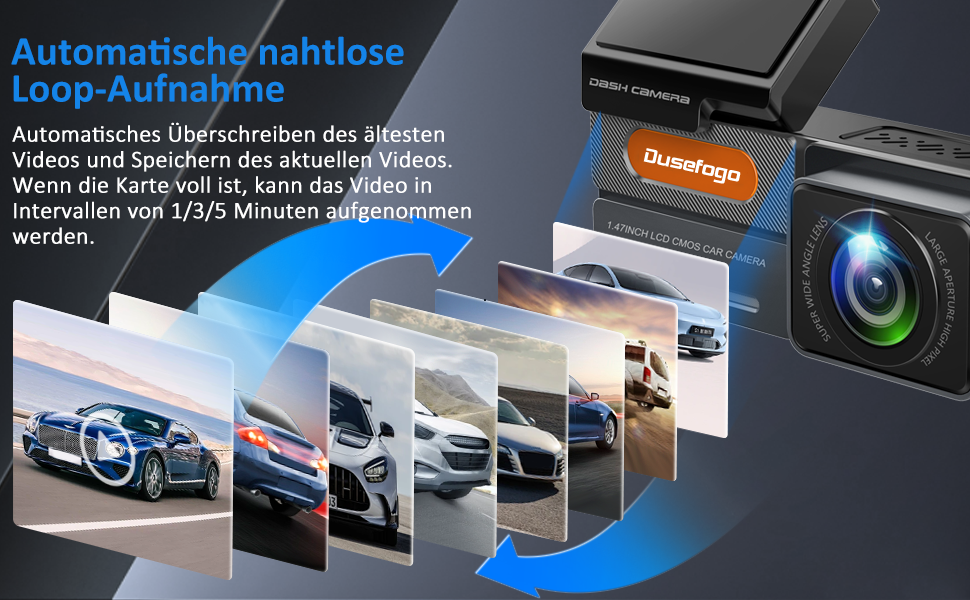 Відеореєстратор Auto Dashcam 2K з Wi-Fi, 64GB, Super Нічне Бачення, 170° Широкий Кут, G-сенсор, Циклічна Запис, IPS-дисплей, 24h Паркінг з Детектором Руху