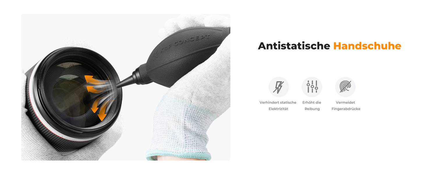 Набір для чищення об'єктивів K&F Concept 15-в-1 (з рідиною) - для фотографів