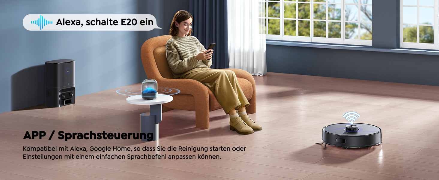 Робот-пилосос Vyzzle з функцією миття 5500 Pa, станція самоочищення 3.5L, для шерсті тварин, твердих підлог та килимів, керування через додаток, голосове керування Alexa та Google Assistant (чорний)