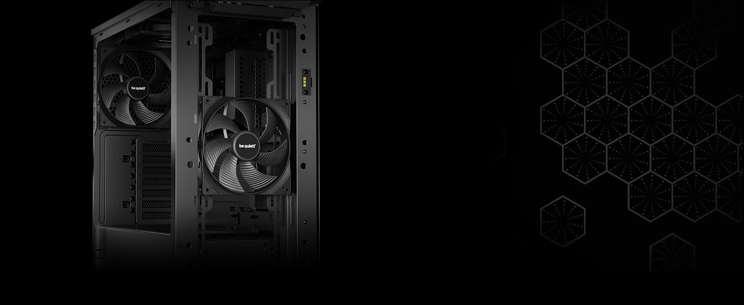 be quiet! Pure Base 501 DX Black - корпус ПК з 3 вентиляторами Pure Wings 3 140mm PWM, RGB підсвічування
