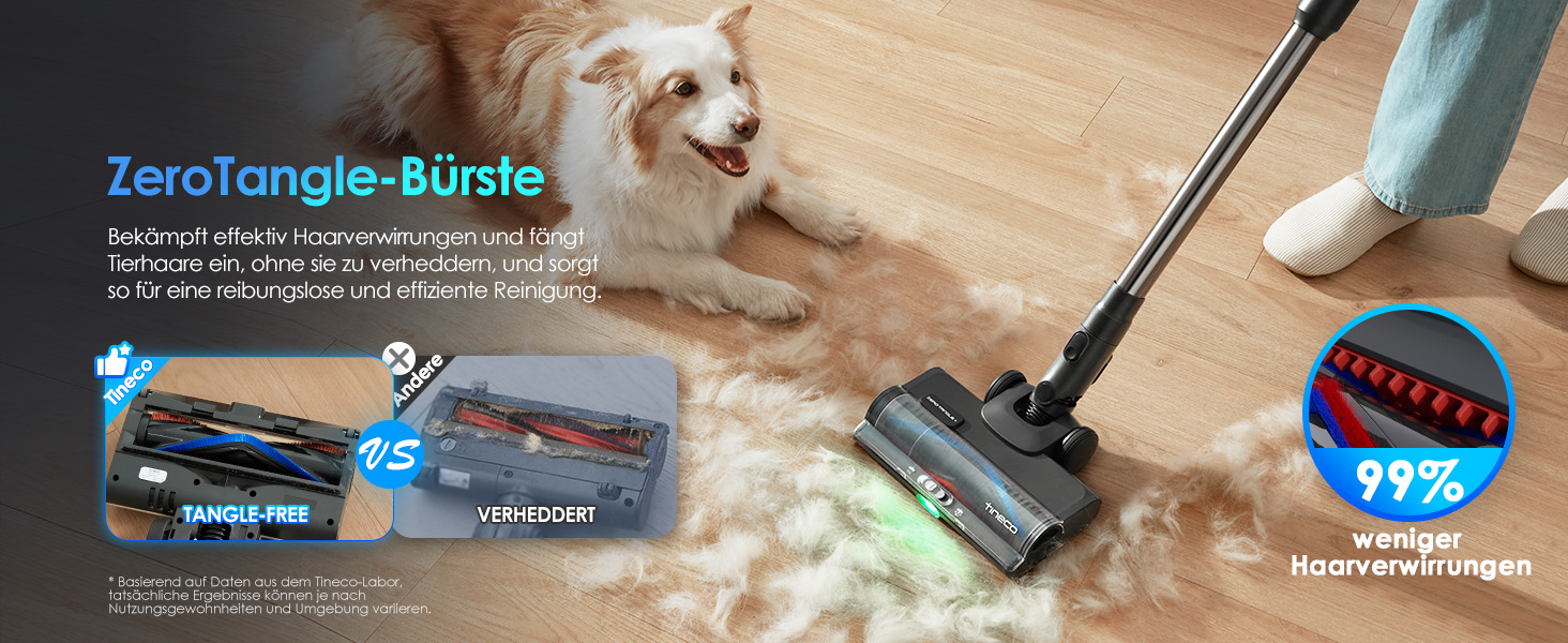 Ручний бездротовий пилосос Tineco Pure ONE S50 Pro: 150AW, 65 хв роботи, LED, ZeroTangle