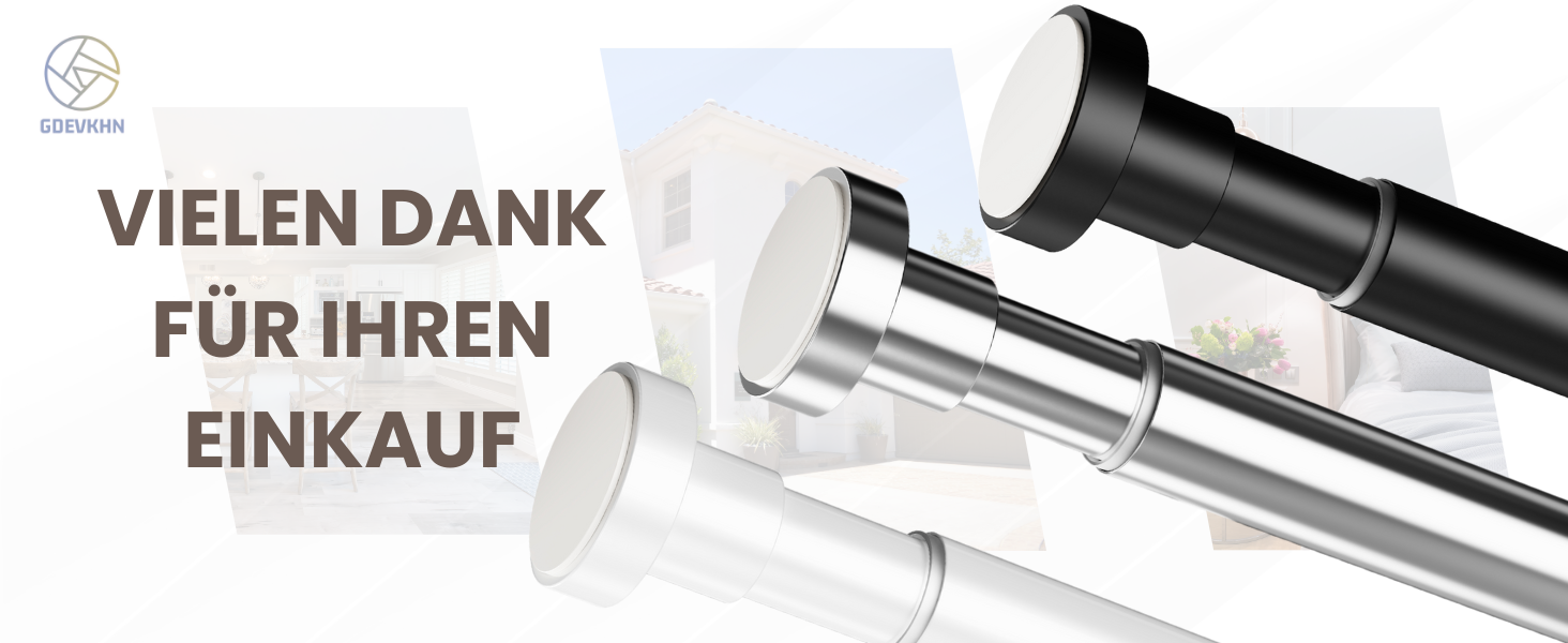 Штанга для душу без свердління, нержавіюча сталь, регульована, 85-160 см, діаметр 25 мм, срібляста