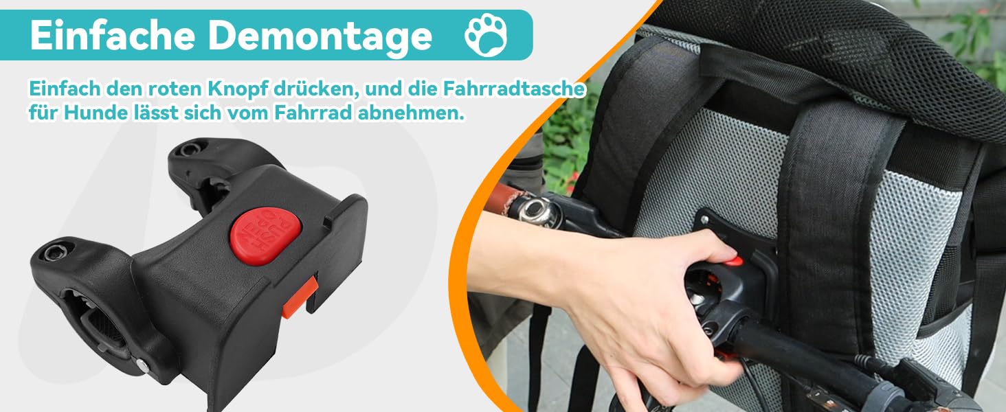 Корзина для собак на велосипед до 3 кг, універсальний кріплення Φ53 мм, сумка-рюкзак, автокрісло з дихаючою сіткою, водовідштовхувальне сидіння для маленьких собак