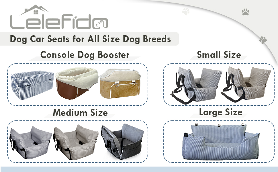 Автокрісло для собак маленьких та середніх порід до 18 кг, з ременями безпеки та кишенями для зберігання, антиковзаюча підкладка (морські смуги) (Коричневе, 76.2x52 см)