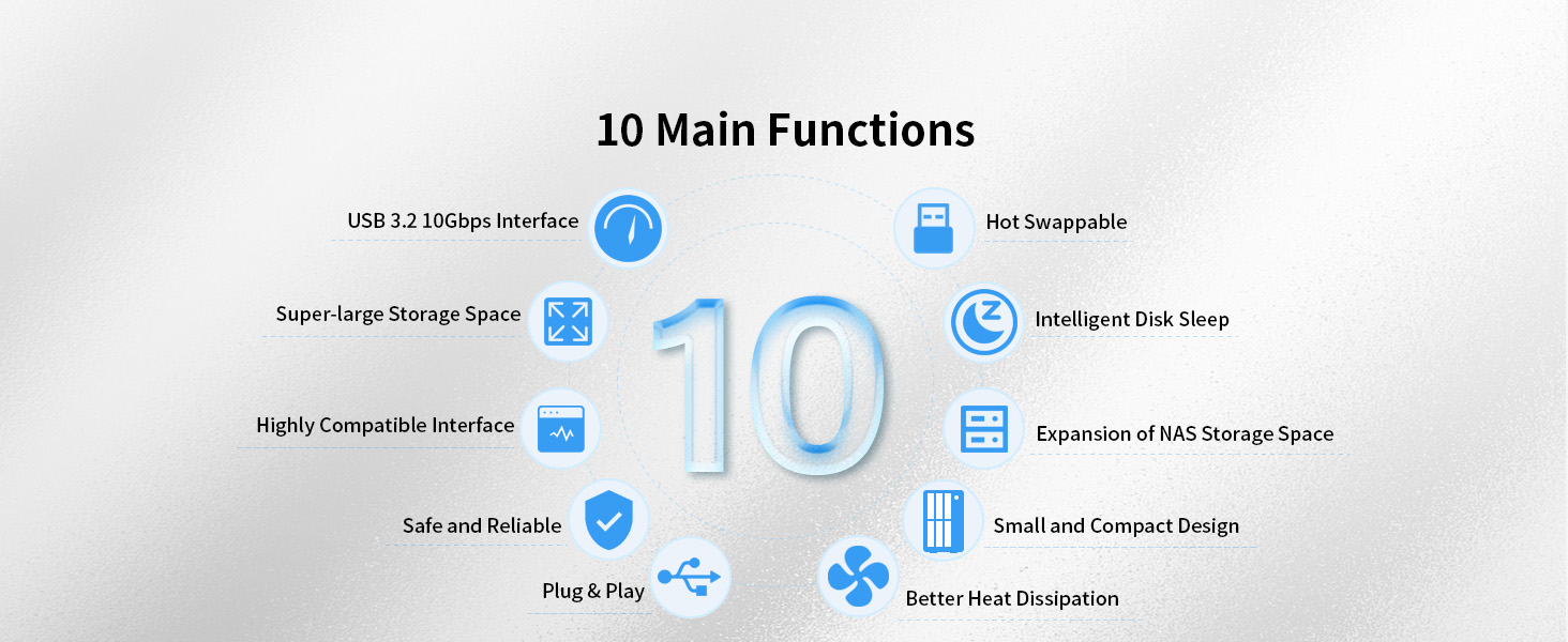 TERRAMASTER Корпус для жорстких дисків 4 відсіки, Rackmount, USB 3.2 Gen2, 10 Gbit/s, Hot-Swap, Plug-and-Play (без HDD), D6-320