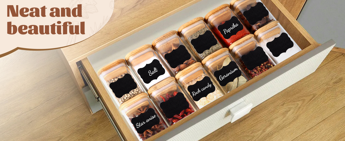 Набір скляних банок для спецій 12 шт. 200 мл з дерев'яною кришкою, набір дозаторів спецій, контейнери для спецій