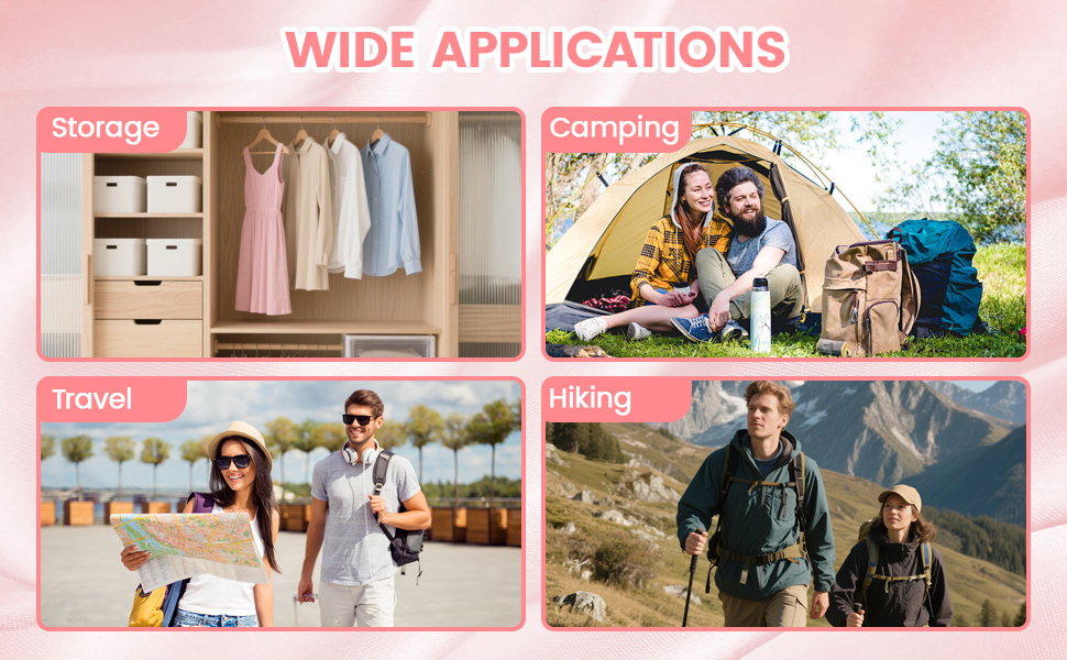 Органайзер для валізи Zorplex, набір 10 шт: кубики для пакування, аксесуари для подорожей, сумочки для одягу, взуття та косметики (рожевий)