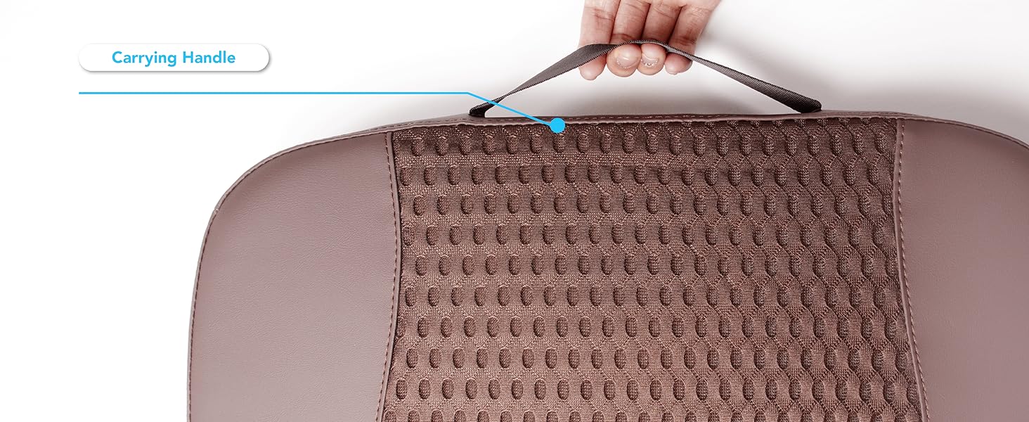 Подушка для автосидіння з Memory Foam для полегшення болю в куприку та попереку. Підходить для авто, вантажівки, офісу, інвалідного візка. Шкіра та сітка 4D (Колір: Коричневий)