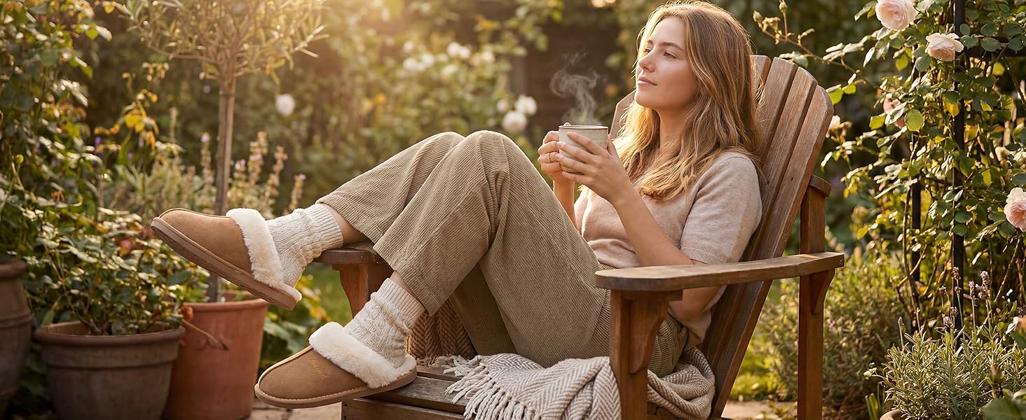 Чоловічі та жіночі домашні тапочки зимові теплі з штучного хутра, м'які, плоскі, плюшеві, з антиковзким покриттям для дому та вулиці - преміум якість, 38.5/40 EU, світло-коричневі