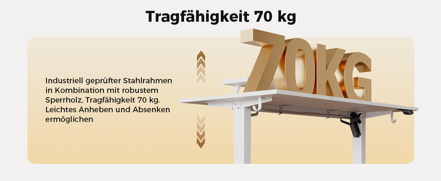Електричний регульований стіл Agilestic 140x60 см з LED-підсвіткою, USB-портом та мобільним тримачем монітора, білий