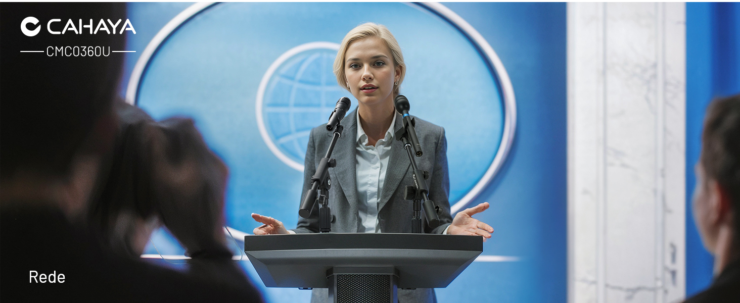 Настільний мікрофонний тримач CAHAYA 3 в 1: Регульований тримач з поворотним кріпленням 180° та кліпсою для мікрофона, підходить для конференцій, ігор та стрімінгу, CY0360 (A-подібна основа)