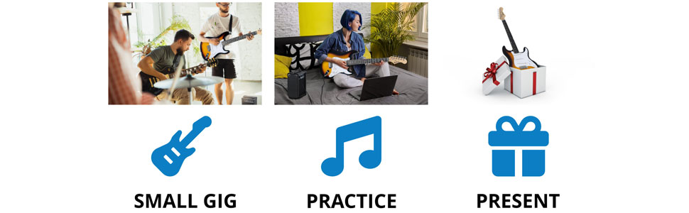 Електрогітара McGrey Rockit ST Комплект (8 предметів) з усіма аксесуарами, сонячний колір