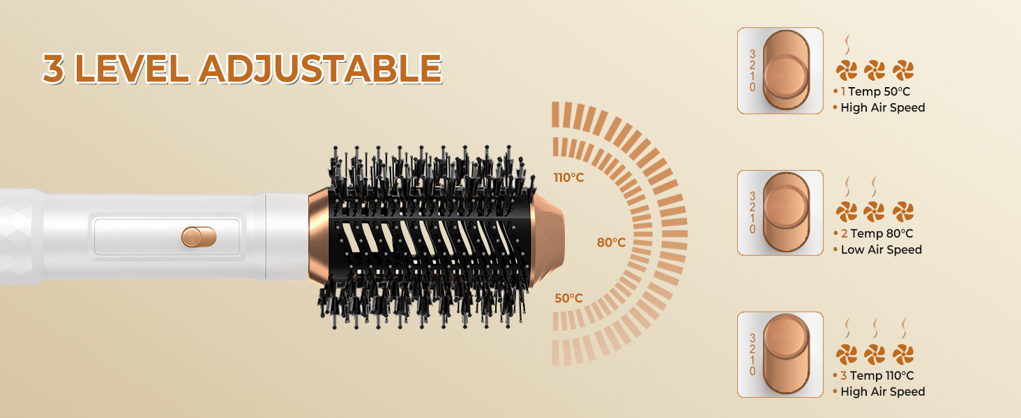 Airstyler 5 в 1: Фен-щітка з іонізацією, 20 м/с, 110 000 об/хв, для створення локонів та випрямлення волосся (фіолетовий)