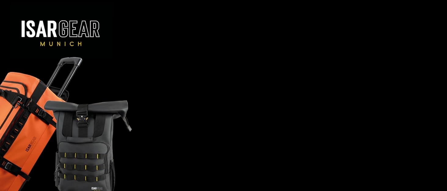 Чемодан ручної поклажі Isar Gear® з 2 колесами (50x35x20 см) - Легкий дорожній чемодан 20 літрів з тканини, ручний ролер, м'який кейс (Softcase) чорного кольору з колесами, висота 50 см