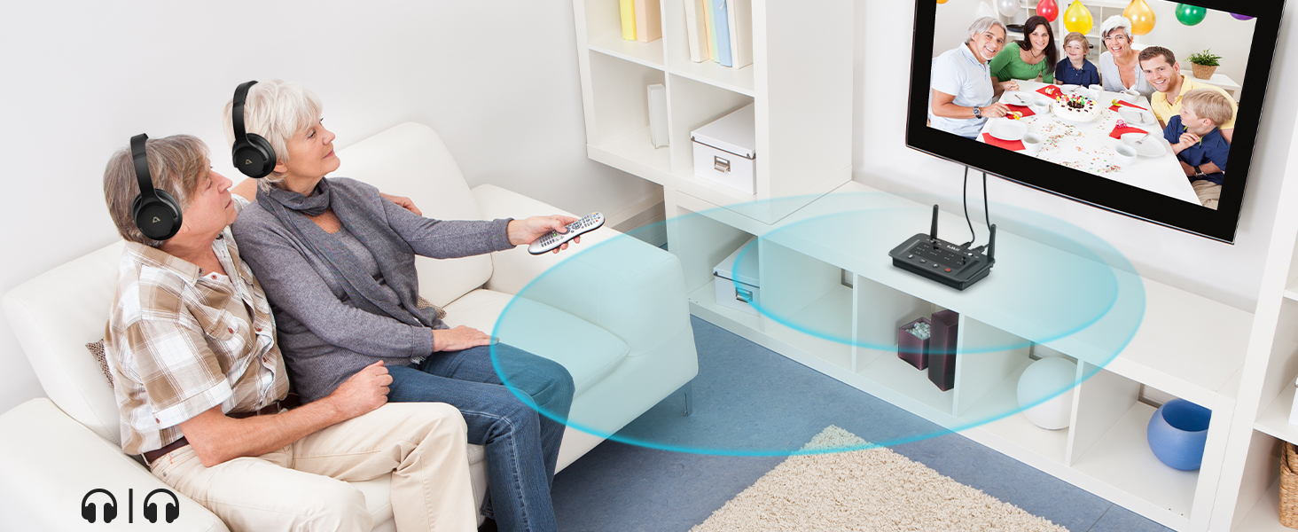 1Mii B03 Bluetooth 5.3 Передавач Bluetooth для TV з aptX HD, низькою затримкою, для 2 навушників, велика відстань, оптичний, AUX, RCA