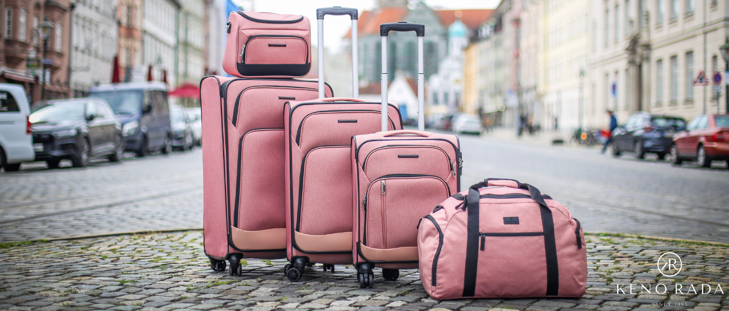 Чемодан-валіза Kenorada SoftLITE 4w, 55 см, ручна поклажа, багатобарвний, з TSA замком