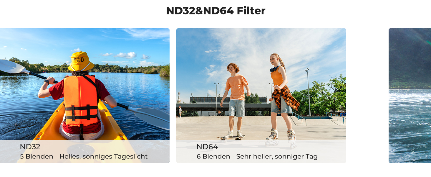 Набір фільтрів K&F Concept ND для DJI Osmo Action 4/5 PRO: ND8, ND16, ND32, ND64. Фільтри нейтральної щільності для екшн-камери. HD скло, поляризація.