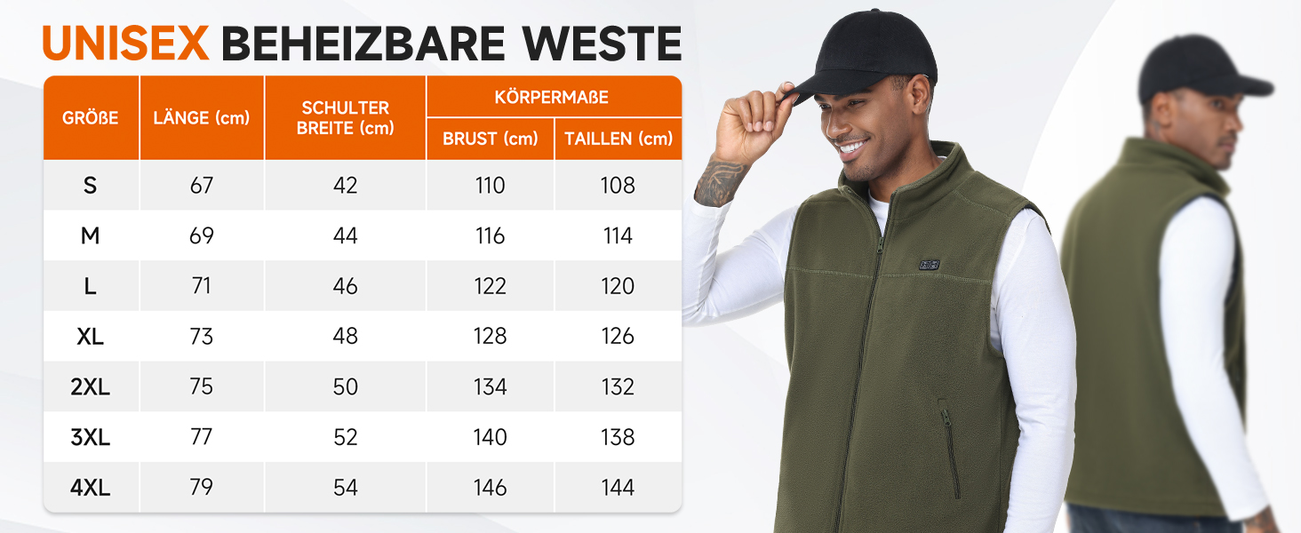 LABCOOL Грівачка жилетка для чоловіків, нагрівальна жилетка з мікрофлісу, 6 зон нагріву, 3 температурні режими, USB живлення з Powerbank 10000mAh, можна прати в пральній машині (Зелений, M)