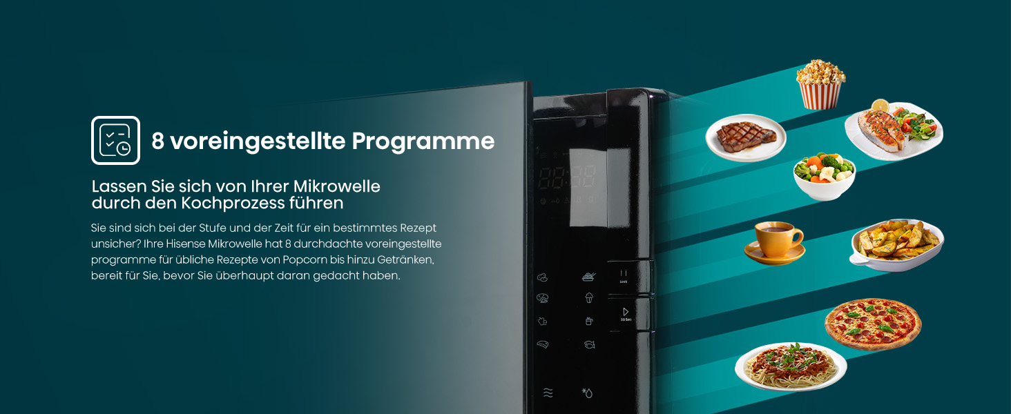 Мікрохвильова піч Hisense H20MOBS4HI 25 л з InverterTech, керамічним покриттям та цифровим керуванням