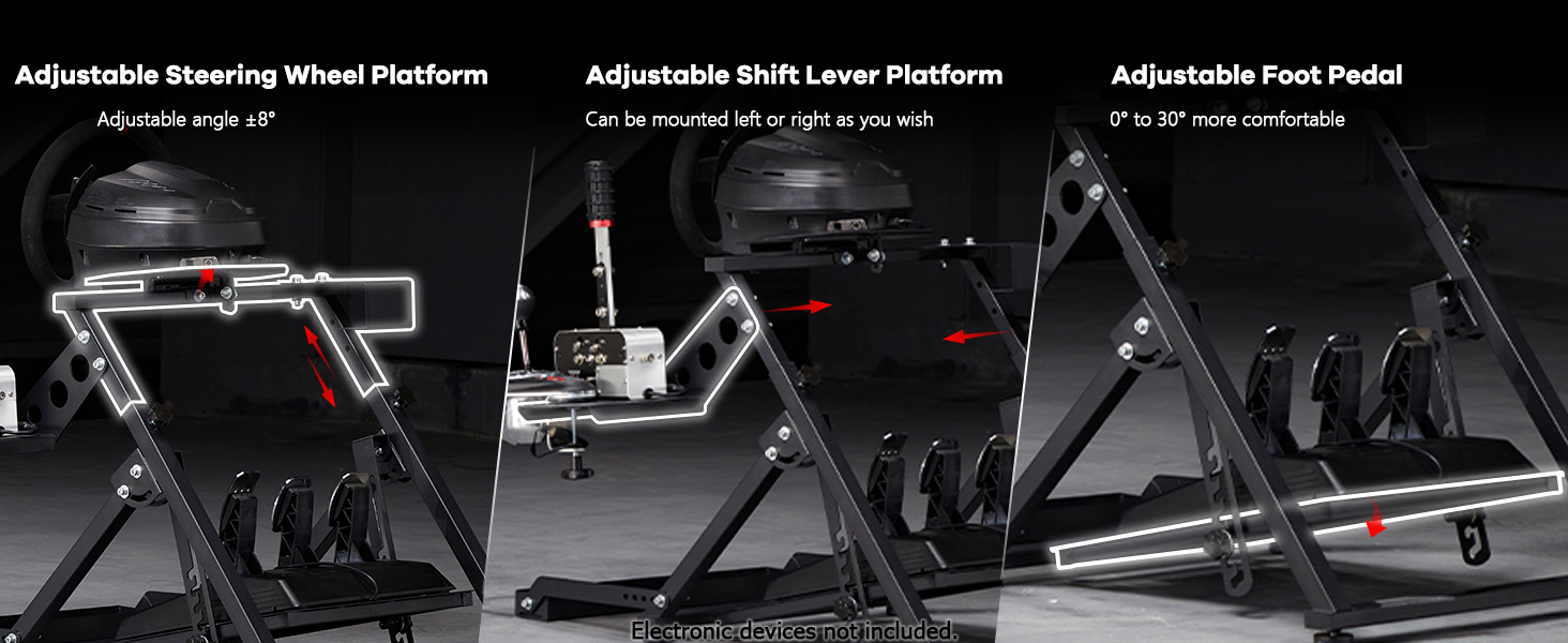 Складаний стійка-держак для ігрового керма Dardoo X Frame для Logitech G25 G27 G29 G920 та Thrustmaster T300RS GT