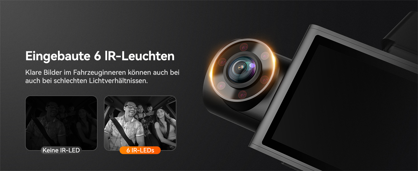 WOLFBOX i07: Автомобільний відеореєстратор 3-камерний з WiFi GPS, 4K+1080P+1080P, 2.5K+1080P+1080P, LCD 3