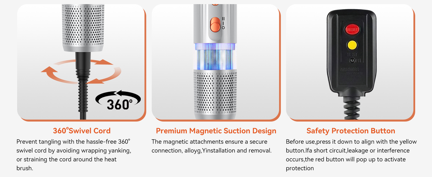 Air Styler Hair Stylers Airbrush 5-в-1: мультистайлер, фен-щітка, 800W, для об'єму, локонів, випрямлення та сушіння волосся (срібний)